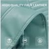 imageBellivera Womens Faux Leather Casual Jacket 2025 Spring Trendy Motorcycle Outfits Lightweight Classic CoatTiffany Blue