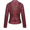 imageBellivera Womens Faux Leather Casual Jacket 2025 Spring Trendy Motorcycle Outfits Lightweight Classic CoatWine Retro