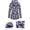 imageBellivera Women Reversible Lightweight Jacket Casual Windbreaker Outerwear Waterproof Outdoor Printed RaincoatBlue