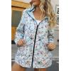 imageBellivera Women Reversible Lightweight Jacket Casual Windbreaker Outerwear Waterproof Outdoor Printed RaincoatLakeblue