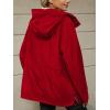 imageBellivera Women Reversible Lightweight Jacket Casual Windbreaker Outerwear Waterproof Outdoor Printed RaincoatRed Windbreaker