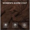 imageBellivera Womens Faux Fur Coat Shearling Fluffy Fuzzy Shaggy Hood SherpaLined Fleece JacketBrown