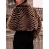 imageBellivera Womens Faux Fur Coat Shearling Fluffy Fuzzy Shaggy Hood SherpaLined Fleece JacketBrown Crop