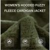 imageBellivera Womens Faux Fur Coat Shearling Fluffy Fuzzy Shaggy Hood SherpaLined Fleece JacketGreen Faux Fur