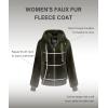 imageBellivera Womens Faux Fur Coat Shearling Fluffy Fuzzy Shaggy Hood SherpaLined Fleece JacketGreen Faux Fur