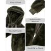 imageBellivera Womens Faux Fur Coat Shearling Fluffy Fuzzy Shaggy Hood SherpaLined Fleece JacketGreen Faux Fur