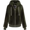 imageBellivera Womens Faux Fur Coat Shearling Fluffy Fuzzy Shaggy Hood SherpaLined Fleece JacketGreen Faux Fur