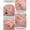 imageBellivera Womens Faux Fur Coat Shearling Fluffy Fuzzy Shaggy Hood SherpaLined Fleece JacketPink
