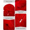 imageBellivera Womens Faux Fur Coat Shearling Fluffy Fuzzy Shaggy Hood SherpaLined Fleece JacketRed Faux Fur