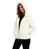 imageBellivera Womens Faux Fur Coat Shearling Fluffy Fuzzy Shaggy Hood SherpaLined Fleece JacketWhite Faux Fur