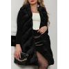 imageBellivera Womens Faux Fur Vest Sherpa Fleece Gilet Sleeveless Casual Hooded Jacket Shearling Warm Fluffy CoatBlack