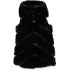 imageBellivera Womens Faux Fur Vest Sherpa Fleece Gilet Sleeveless Casual Hooded Jacket Shearling Warm Fluffy CoatBlack