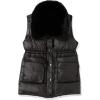 imageBellivera Womens Faux Fur Vest Sherpa Fleece Gilet Sleeveless Casual Hooded Jacket Shearling Warm Fluffy CoatBlack Collar