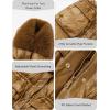 imageBellivera Womens Faux Fur Vest Sherpa Fleece Gilet Sleeveless Casual Hooded Jacket Shearling Warm Fluffy CoatChampagne Collar