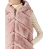 imageBellivera Womens Faux Fur Vest Sherpa Fleece Gilet Sleeveless Casual Hooded Jacket Shearling Warm Fluffy CoatPink