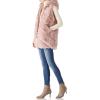 imageBellivera Womens Faux Fur Vest Sherpa Fleece Gilet Sleeveless Casual Hooded Jacket Shearling Warm Fluffy CoatPink