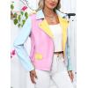imageBellivera Womens Faux Leather Jacket Studded Rivet Casual Short Moto Biker Stand Collar CoatMulticolor Jacket