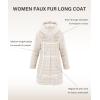 imageBellivera Womens Leopard Print Fleece Coat Spring and Winter Fashion Fuzzy Jacket Faux Fur Fluffy Cardigan OvercoatBeige a