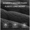 imageBellivera Womens Leopard Print Fleece Coat Spring and Winter Fashion Fuzzy Jacket Faux Fur Fluffy Cardigan OvercoatBlack