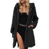 imageBellivera Womens Leopard Print Fleece Coat Spring and Winter Fashion Fuzzy Jacket Faux Fur Fluffy Cardigan OvercoatBlack a