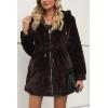 imageBellivera Womens Leopard Print Fleece Coat Spring and Winter Fashion Fuzzy Jacket Faux Fur Fluffy Cardigan OvercoatBrown Faux Fur Coat