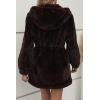 imageBellivera Womens Leopard Print Fleece Coat Spring and Winter Fashion Fuzzy Jacket Faux Fur Fluffy Cardigan OvercoatBrown Faux Fur Coat