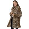 imageBellivera Womens Leopard Print Fleece Coat Spring and Winter Fashion Fuzzy Jacket Faux Fur Fluffy Cardigan OvercoatLeopard