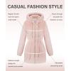 imageBellivera Womens Leopard Print Fleece Coat Spring and Winter Fashion Fuzzy Jacket Faux Fur Fluffy Cardigan OvercoatPink Faux Fur Coat