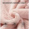 imageBellivera Womens Leopard Print Fleece Coat Spring and Winter Fashion Fuzzy Jacket Faux Fur Fluffy Cardigan OvercoatPink Faux Fur Coat
