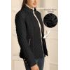 imageBellivera Womens Stand Collar Lightweight Quilted Puffer Jacket with Fleece lining for Fall and WinterBlack