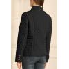 imageBellivera Womens Stand Collar Lightweight Quilted Puffer Jacket with Fleece lining for Fall and WinterBlack