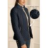 imageBellivera Womens Stand Collar Lightweight Quilted Puffer Jacket with Fleece lining for Fall and WinterBlue