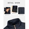 imageBellivera Womens Stand Collar Lightweight Quilted Puffer Jacket with Fleece lining for Fall and WinterBlue