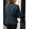 imageBellivera Womens Stand Collar Lightweight Quilted Puffer Jacket with Fleece lining for Fall and WinterBlue Diamond