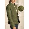 imageBellivera Womens Stand Collar Lightweight Quilted Puffer Jacket with Fleece lining for Fall and WinterGreen Jacket