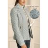 imageBellivera Womens Stand Collar Lightweight Quilted Puffer Jacket with Fleece lining for Fall and WinterGrey