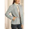imageBellivera Womens Stand Collar Lightweight Quilted Puffer Jacket with Fleece lining for Fall and WinterGrey