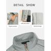 imageBellivera Womens Stand Collar Lightweight Quilted Puffer Jacket with Fleece lining for Fall and WinterGrey
