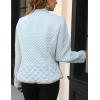 imageBellivera Womens Stand Collar Lightweight Quilted Puffer Jacket with Fleece lining for Fall and WinterGrey Diamond