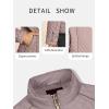 imageBellivera Womens Stand Collar Lightweight Quilted Puffer Jacket with Fleece lining for Fall and WinterPink