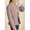 imageBellivera Womens Stand Collar Lightweight Quilted Puffer Jacket with Fleece lining for Fall and WinterPink