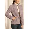 imageBellivera Womens Stand Collar Lightweight Quilted Puffer Jacket with Fleece lining for Fall and WinterPink