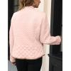 imageBellivera Womens Stand Collar Lightweight Quilted Puffer Jacket with Fleece lining for Fall and WinterPink Diamond