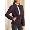 imageBellivera Womens Stand Collar Lightweight Quilted Puffer Jacket with Fleece lining for Fall and WinterPurple