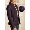 imageBellivera Womens Stand Collar Lightweight Quilted Puffer Jacket with Fleece lining for Fall and WinterPurple