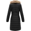 imageBellivera Womens Winter Puffer Jacket ColdResistant Patchwork Plush Lining Coat with Removable Fur Collar Hooded and BeltedBlack Yellow