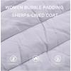 imageBellivera Womens Winter Puffer Jacket ColdResistant Patchwork Plush Lining Coat with Removable Fur Collar Hooded and BeltedGray
