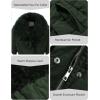 imageBellivera Womens Winter Puffer Jacket ColdResistant Patchwork Plush Lining Coat with Removable Fur Collar Hooded and BeltedGreen