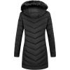 imageBellivera Womens Winter Thickened Quilted Puffer Jacket Zipper Pockets Bubble Coat with Removable Hood and Faux Fur CollarBlack Hood