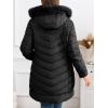 imageBellivera Womens Winter Thickened Quilted Puffer Jacket Zipper Pockets Bubble Coat with Removable Hood and Faux Fur CollarBlack Puffer Plus
